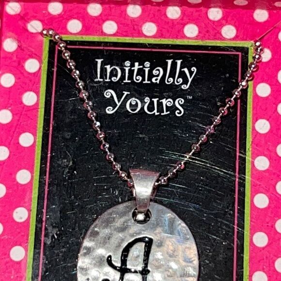 Initial necklaces Sterling silver finish  16 in chain w/2 in extender NIB - Picture 3 of 7
